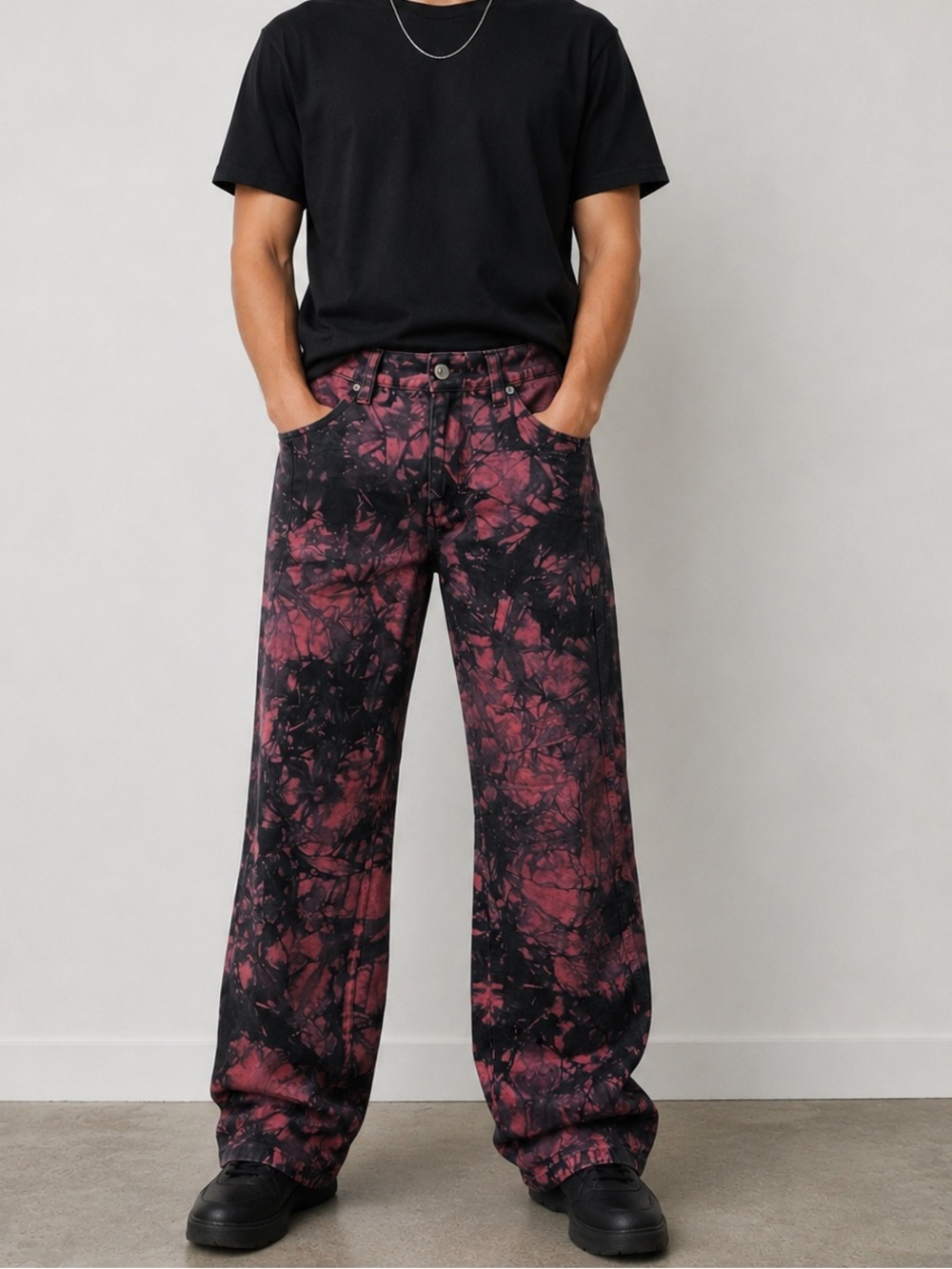 Market X My Chemical Romance Tie Dye jeans Red Black grunge y2K men’s Size 28